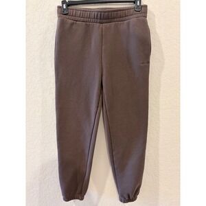 Sacre Fleece Sweatpants Brown Elastic Waist Joggers Size Medium